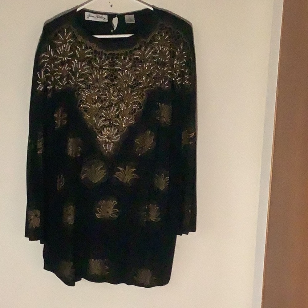 Jane Ashley Brown & Gold Tunic Size 20